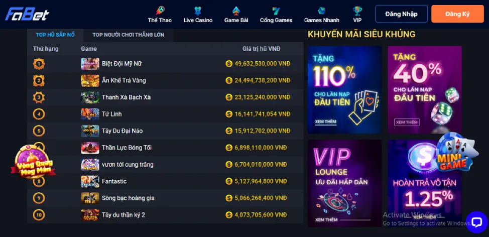 Hoàn trả hay88 game